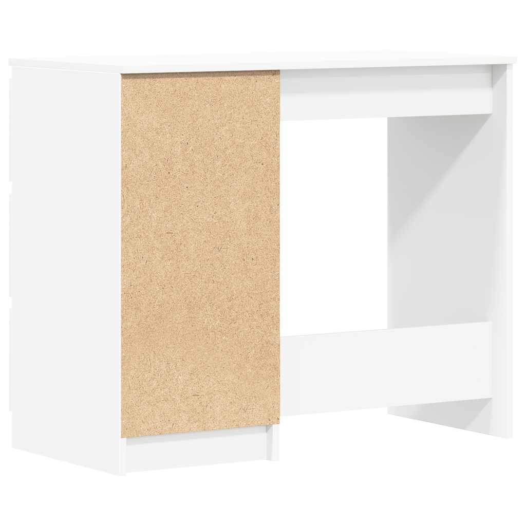 Escritorio de madera contrachapada blanco 90x45x76 cm