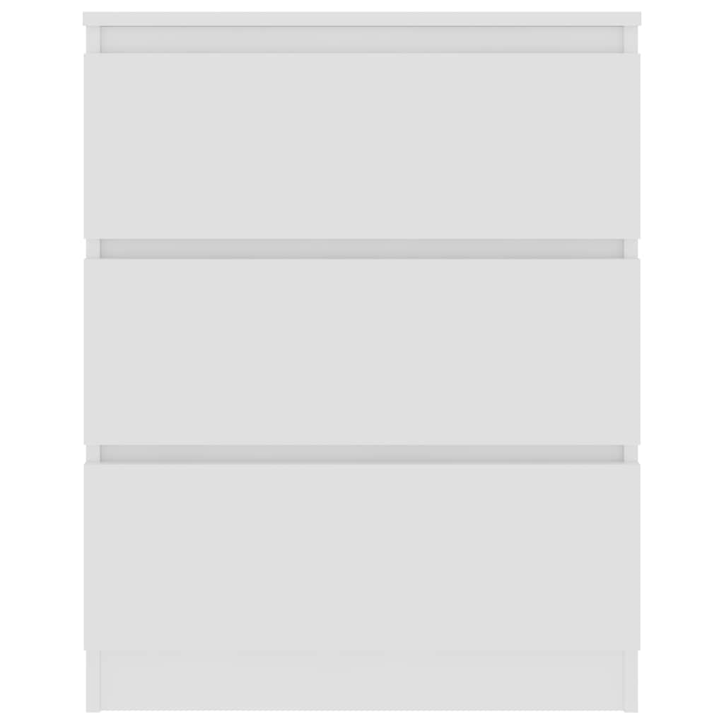 Aparador de madera contrachapada blanco 60x35x76 cm