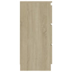 Aparador de madera contrachapada color roble Sonoma 60x35x76 cm