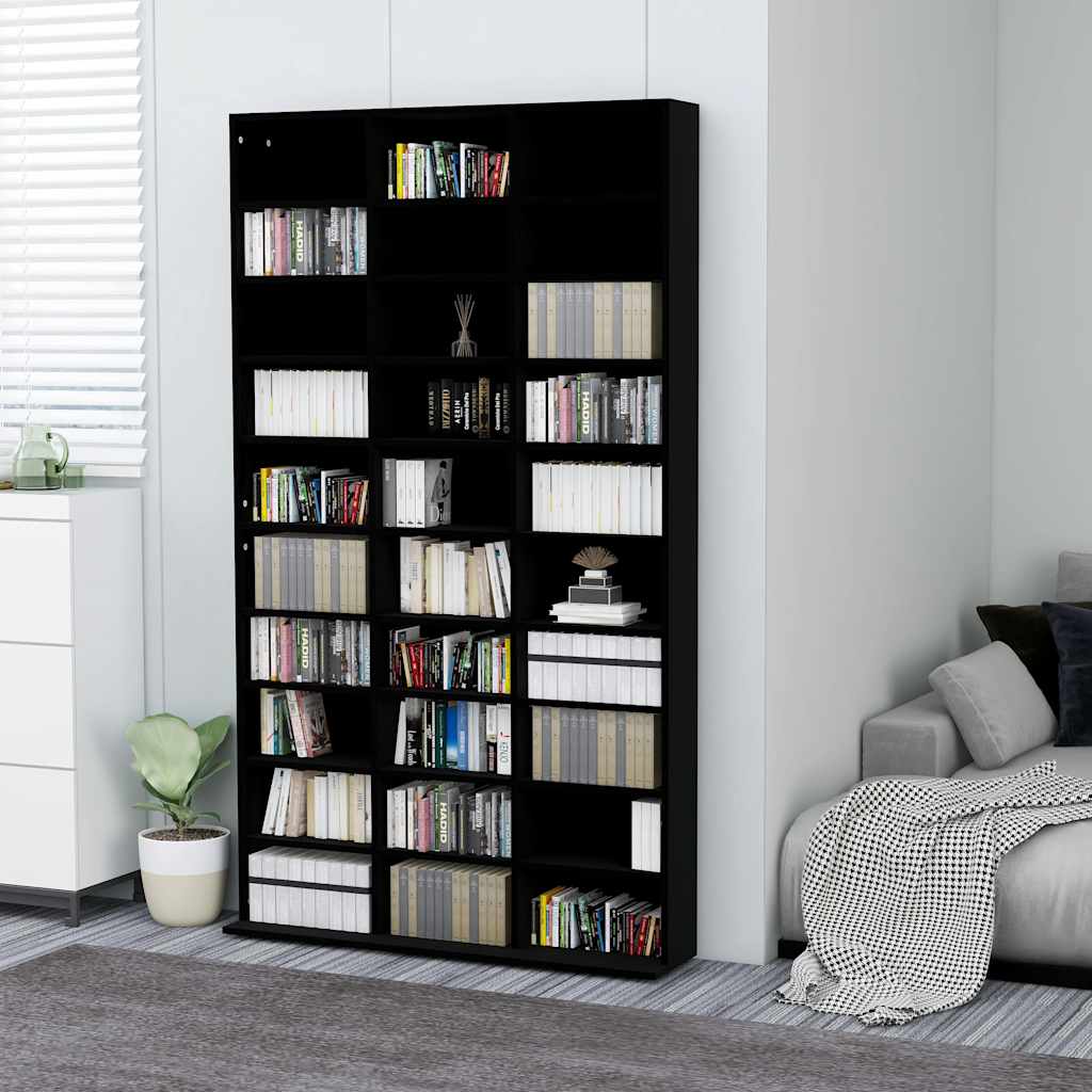 White Plywood CD Cabinet 100x23x89.5 cm