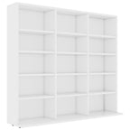 Armario para CDs madera contrachapada blanco 100x23x89,5 cm
