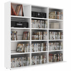 Armario para CDs madera contrachapada blanco 100x23x89,5 cm