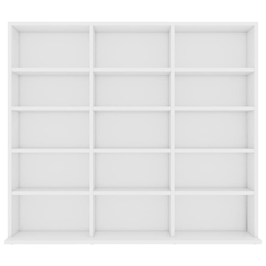 Armario para CDs madera contrachapada blanco 100x23x89,5 cm