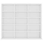 Armario para CDs madera contrachapada blanco 100x23x89,5 cm