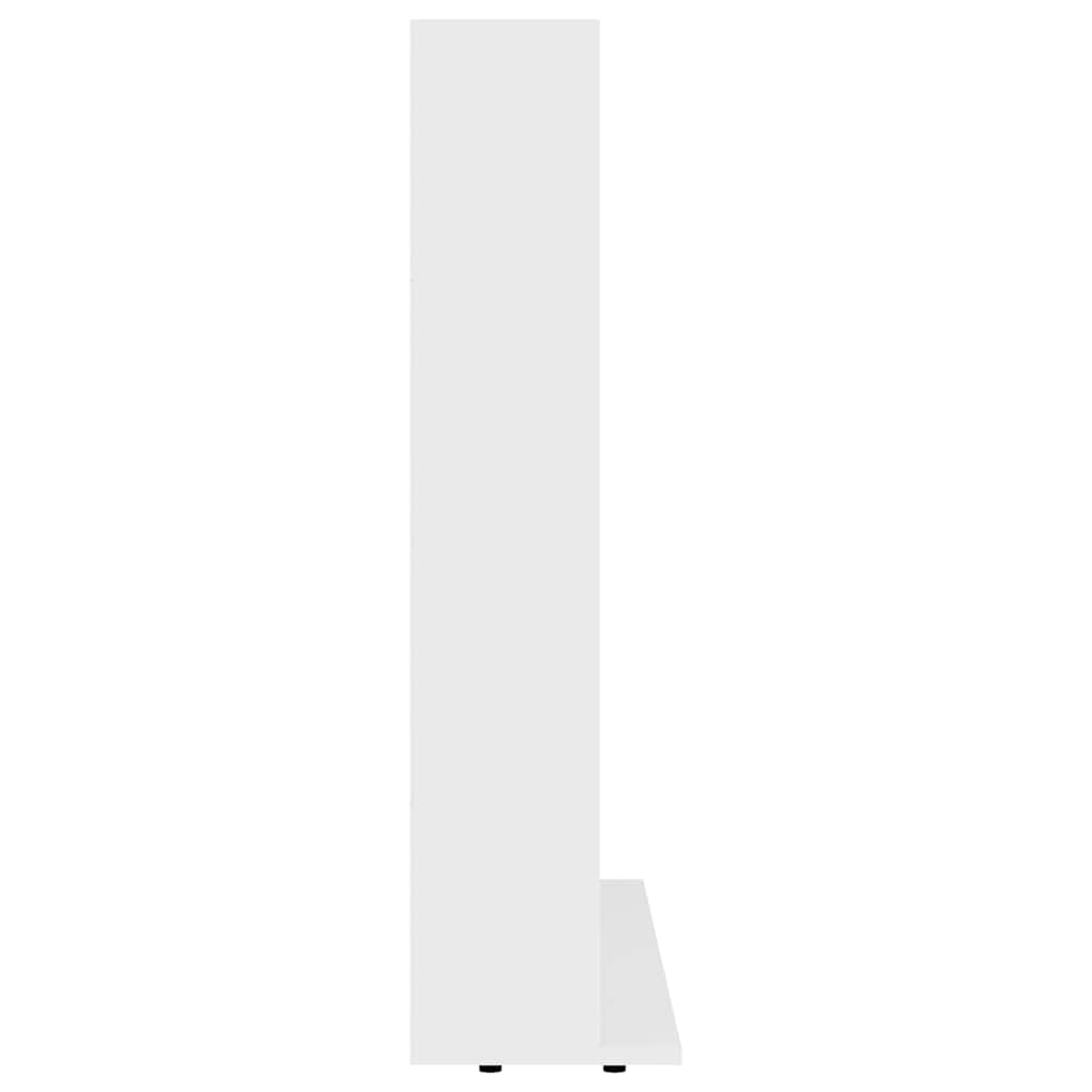 Armario para CDs madera contrachapada blanco 100x23x89,5 cm