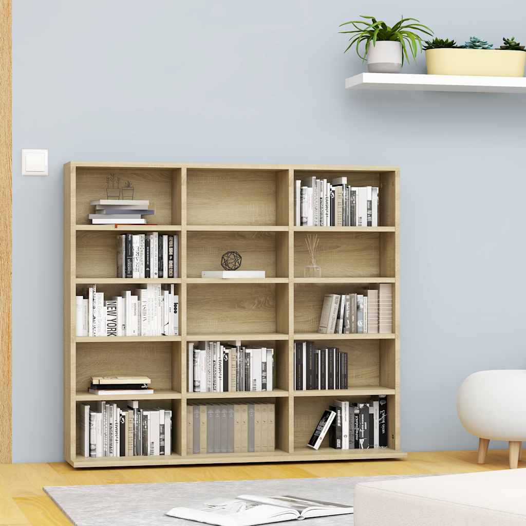 White Plywood CD Cabinet 100x23x89.5 cm
