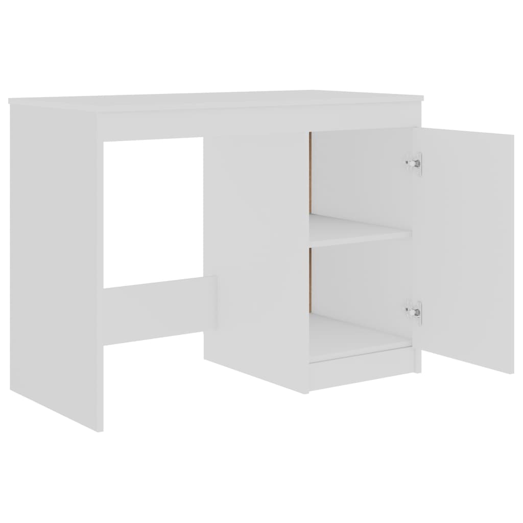 Escritorio de madera contrachapada blanco 100x50x76 cm