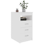 Cajonera de madera contrachapada blanco 40x50x76 cm