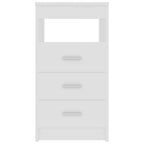 Cajonera de madera contrachapada blanco 40x50x76 cm