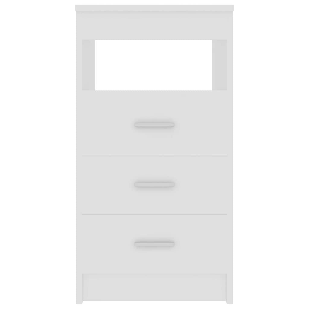 Cajonera de madera contrachapada blanco 40x50x76 cm