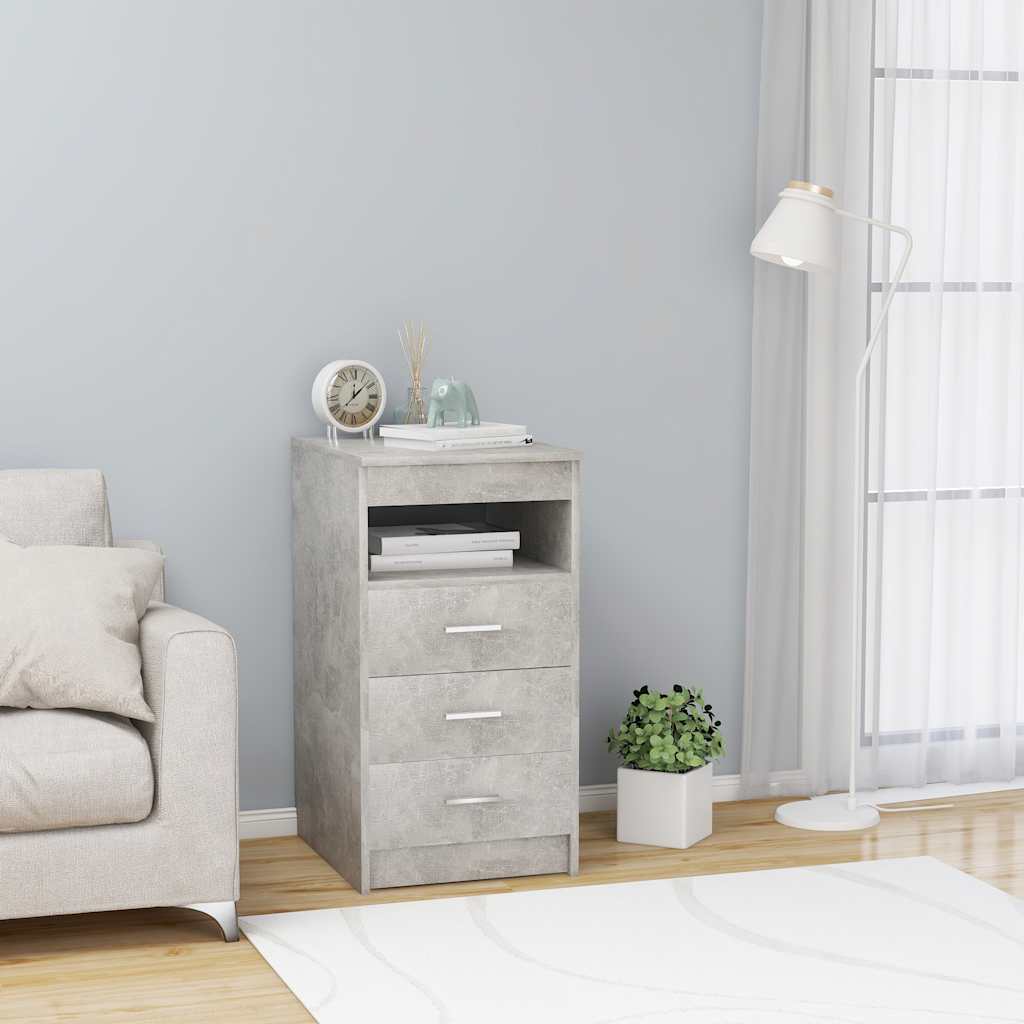 Cajonera de madera contrachapada blanco 40x50x76 cm