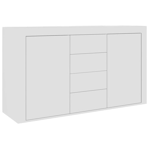 Aparador em contraplacado branco 120x36x69 cm