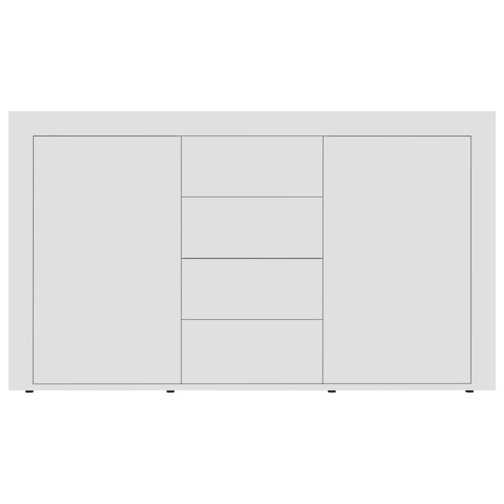 Aparador de madera contrachapada blanco 120x36x69 cm