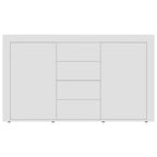 Aparador de madera contrachapada blanco 120x36x69 cm