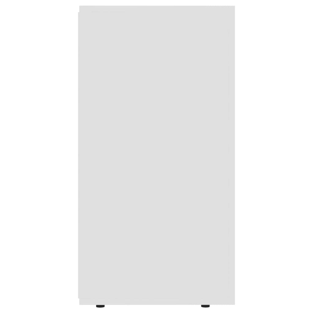 Aparador de madera contrachapada blanco 120x36x69 cm
