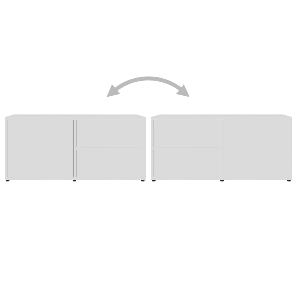 Mueble para TV madera contrachapada blanco 80x34x36 cm