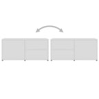 Mueble para TV madera contrachapada blanco 80x34x36 cm