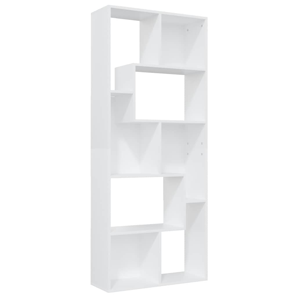 Estantería librería madera contrachapada blanco 67x24x161 cm