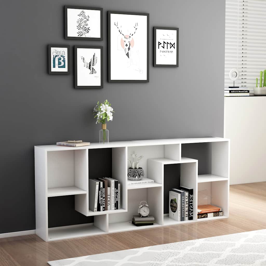 Estantería librería madera contrachapada blanco 67x24x161 cm