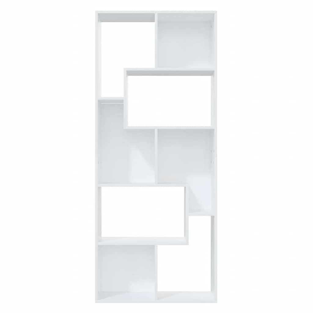 Estantería librería madera contrachapada blanco 67x24x161 cm