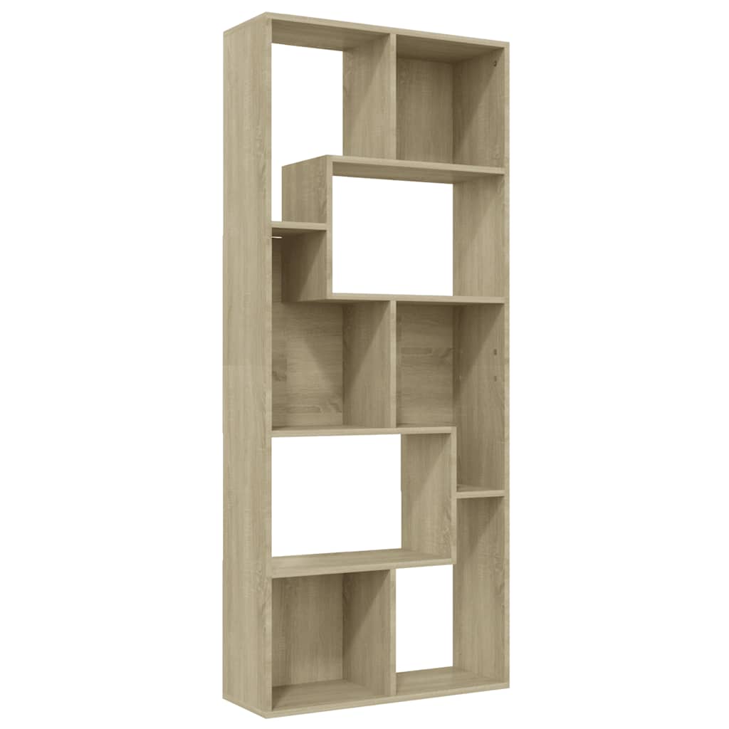 Estantería madera contrachapada color roble Sonoma 67x24x161 cm