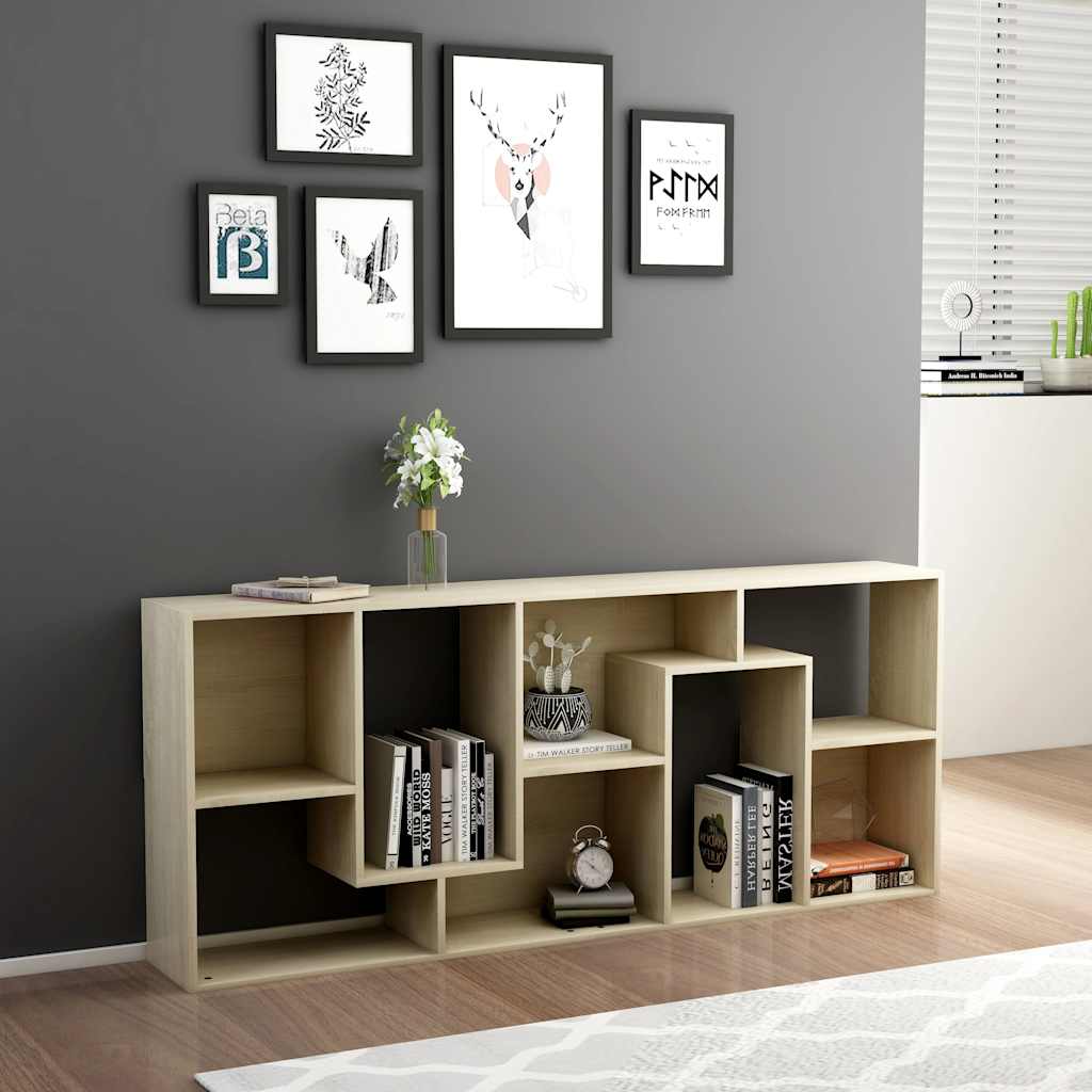 Estantería madera contrachapada color roble Sonoma 67x24x161 cm