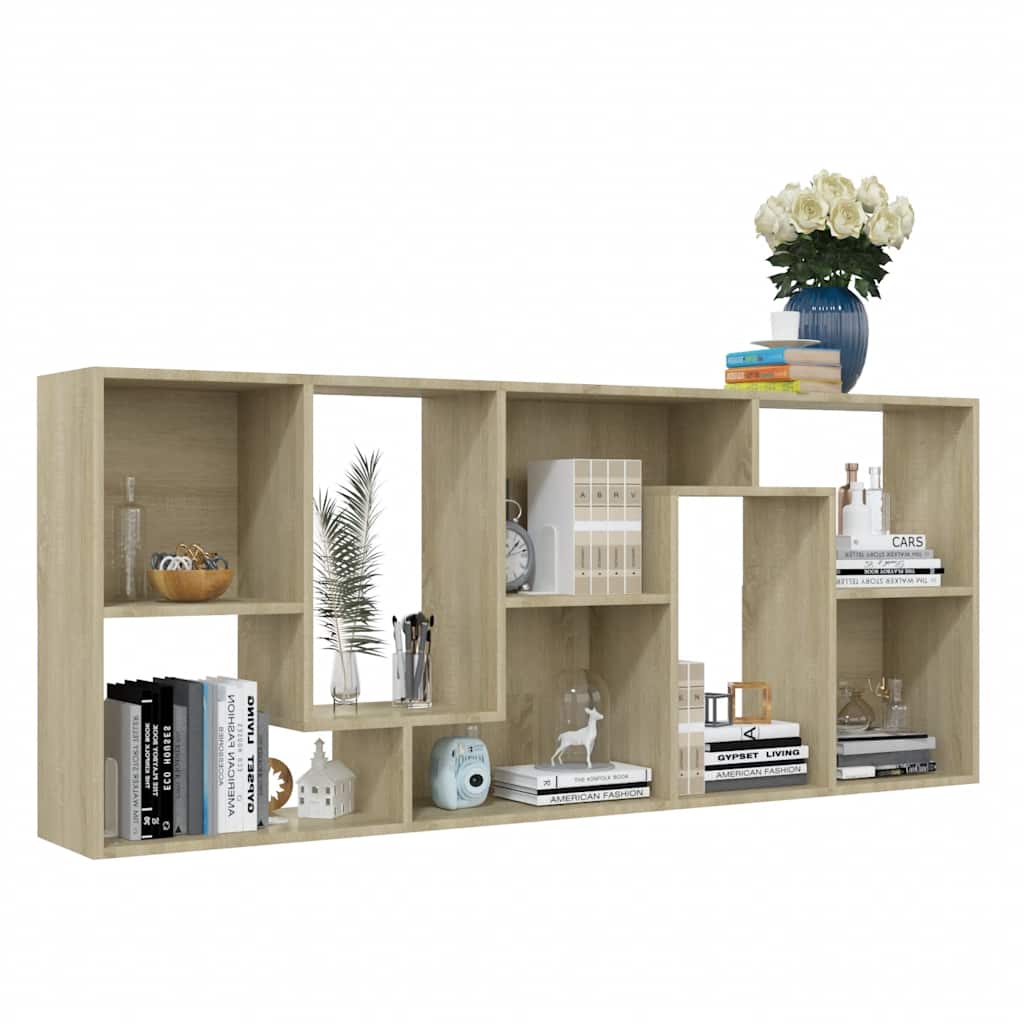 Estantería madera contrachapada color roble Sonoma 67x24x161 cm