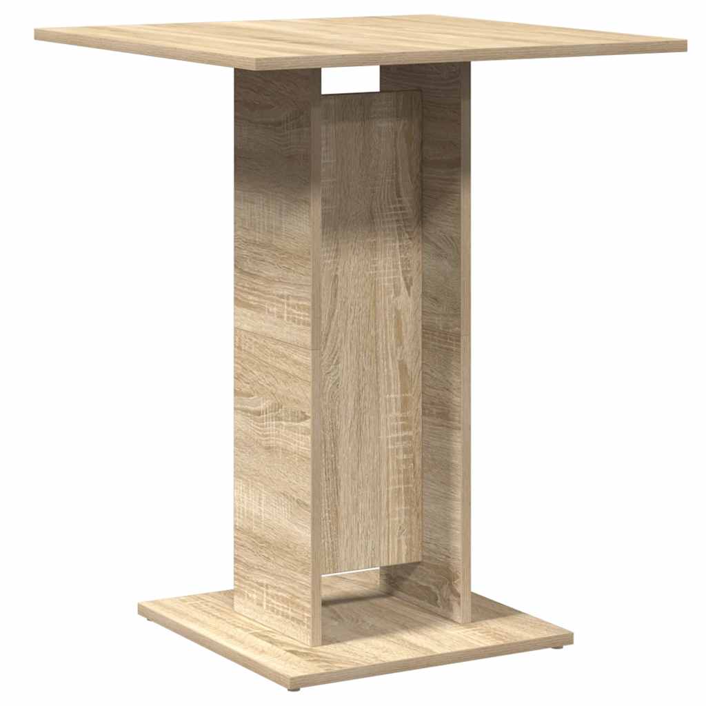 Mesa de bistró contrachapada color roble Sonoma 60x60x75 cm