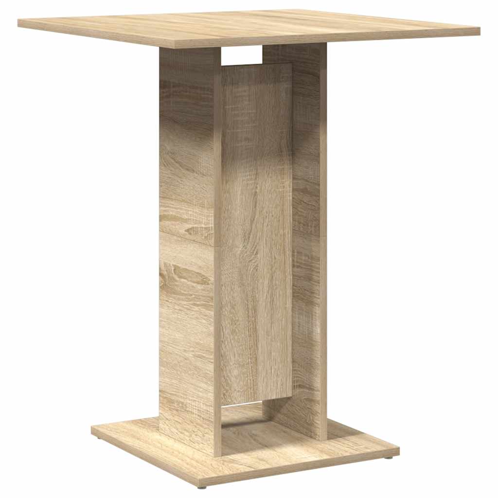 Mesa de bistró contrachapada color roble Sonoma 60x60x75 cm