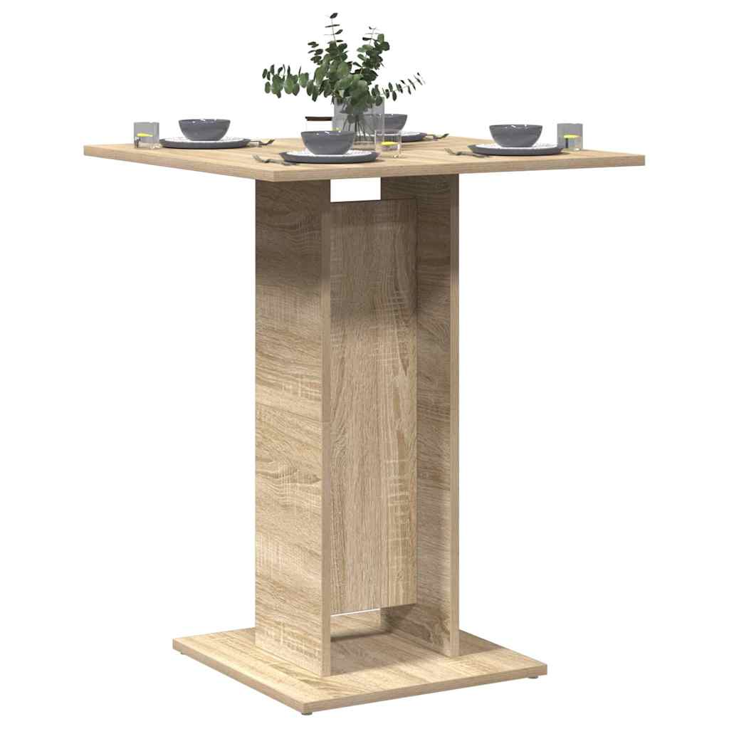 Mesa de bistró contrachapada color roble Sonoma 60x60x75 cm