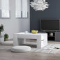 Mesa de centro de madera contrachapada gris 100x60x42 cm