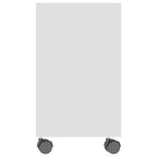 Mesa auxiliar de madera contrachapada blanco 70x35x55 cm