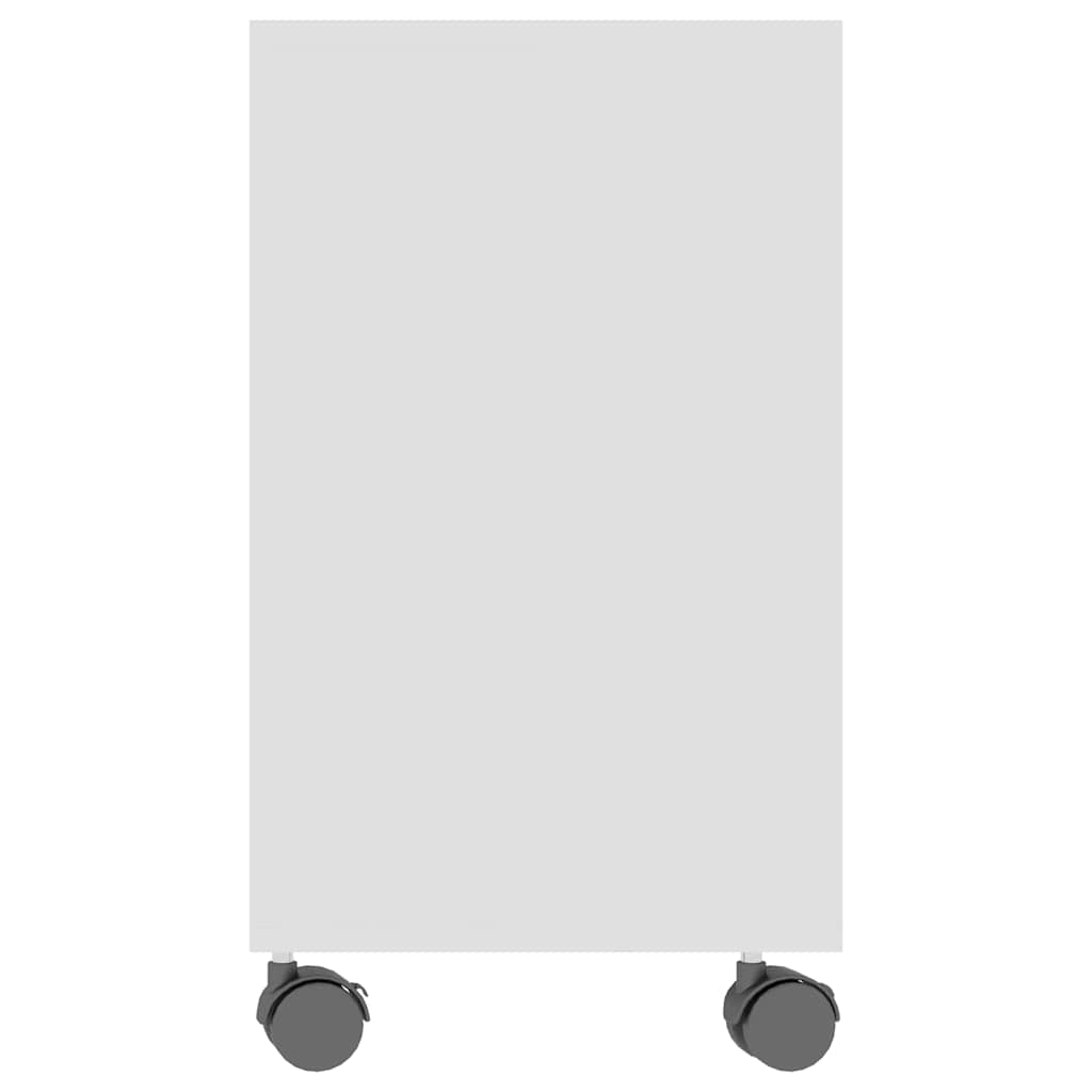 Mesa auxiliar de madera contrachapada blanco 70x35x55 cm