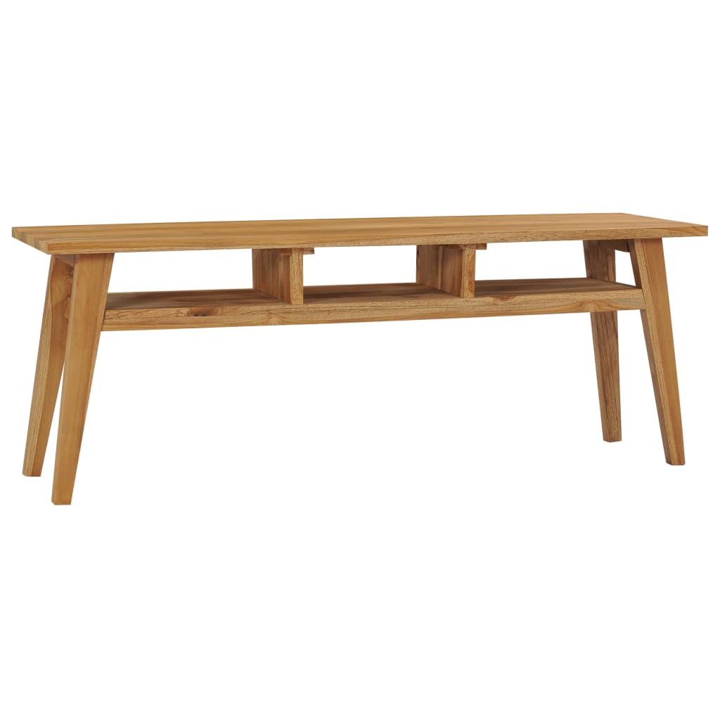 Mueble para TV de madera maciza de teca 100x35x45 cm
