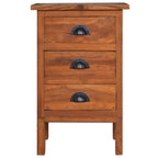 Mesita de noche de madera maciza de teca 40x35x60 cm