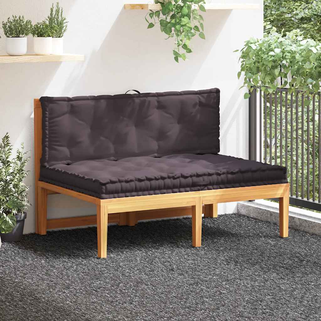 Cojines para muebles de palés 2 unidades algodón azul claro