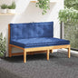 Cojines para muebles de palés 2 unidades algodón azul claro