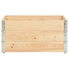 Caja de palés 3 unidades madera maciza de pino 80x120 cm