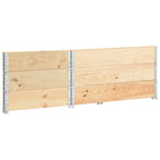 Caja de palés 3 unidades madera maciza de pino 80x120 cm