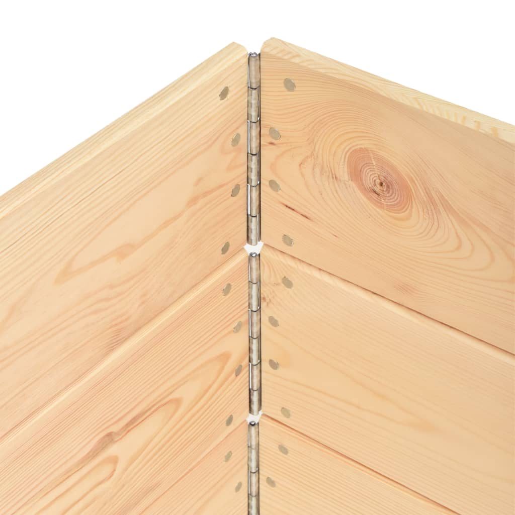 Caja de palés 3 unidades madera maciza de pino 80x120 cm