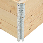 Caja de palés 3 unidades madera maciza de pino 80x120 cm