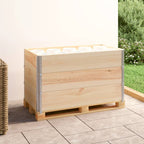 Caja de palés 3 unidades madera maciza de pino 80x120 cm