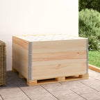 Caja de palés 3 unidades madera maciza de pino 80x120 cm