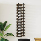 Botellero de pared para 10 botellas metal negro
