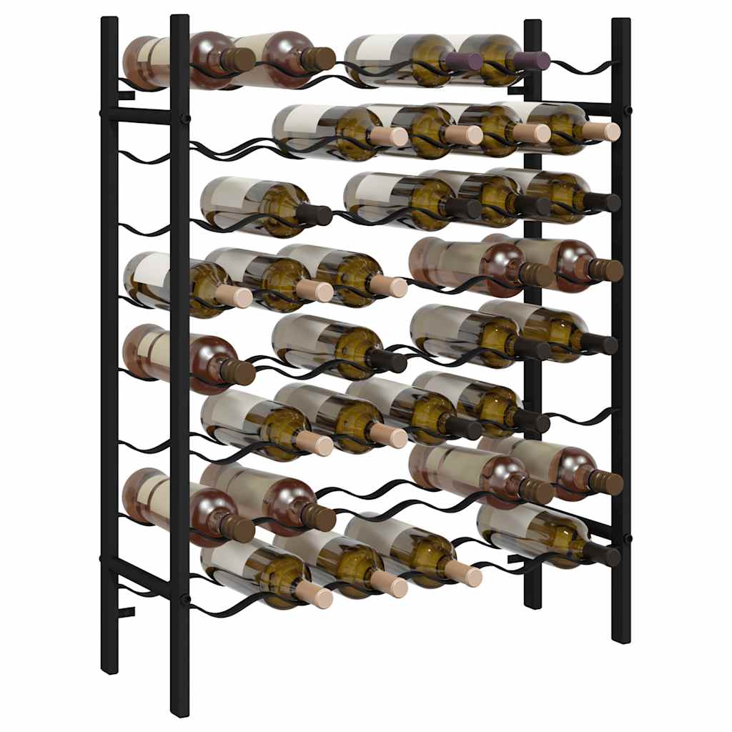 Botellero para 48 botellas metal negro