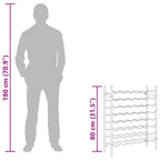 Botellero para 48 botellas metal negro