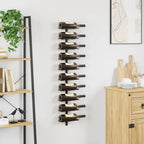 Botellero de pared para 10 botellas metal negro