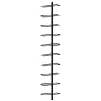 Botellero de pared para 10 botellas metal negro