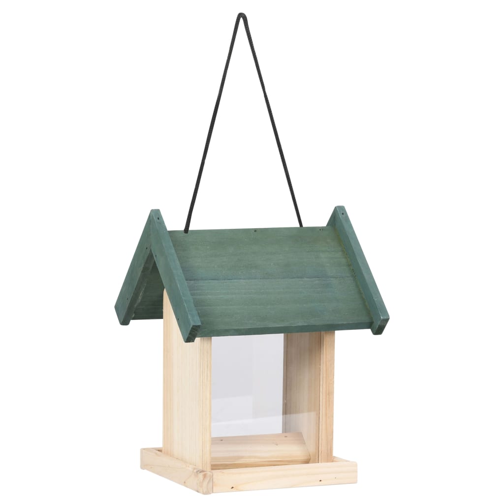 Comederos para pájaros 4 unidades madera de abeto