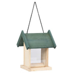 Comederos para pájaros 4 unidades madera de abeto